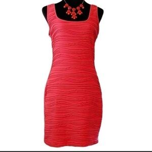 Guess Los Angeles coral bodycon dress size 8